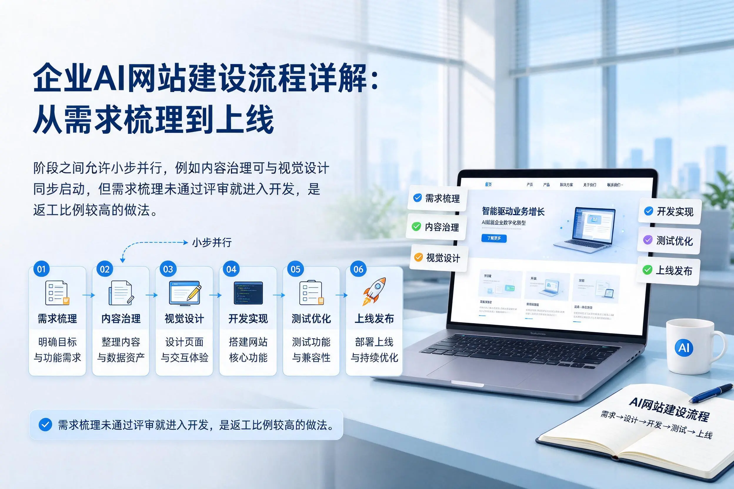 宣城企业AI网站建设流程详解：从需求梳理到上线