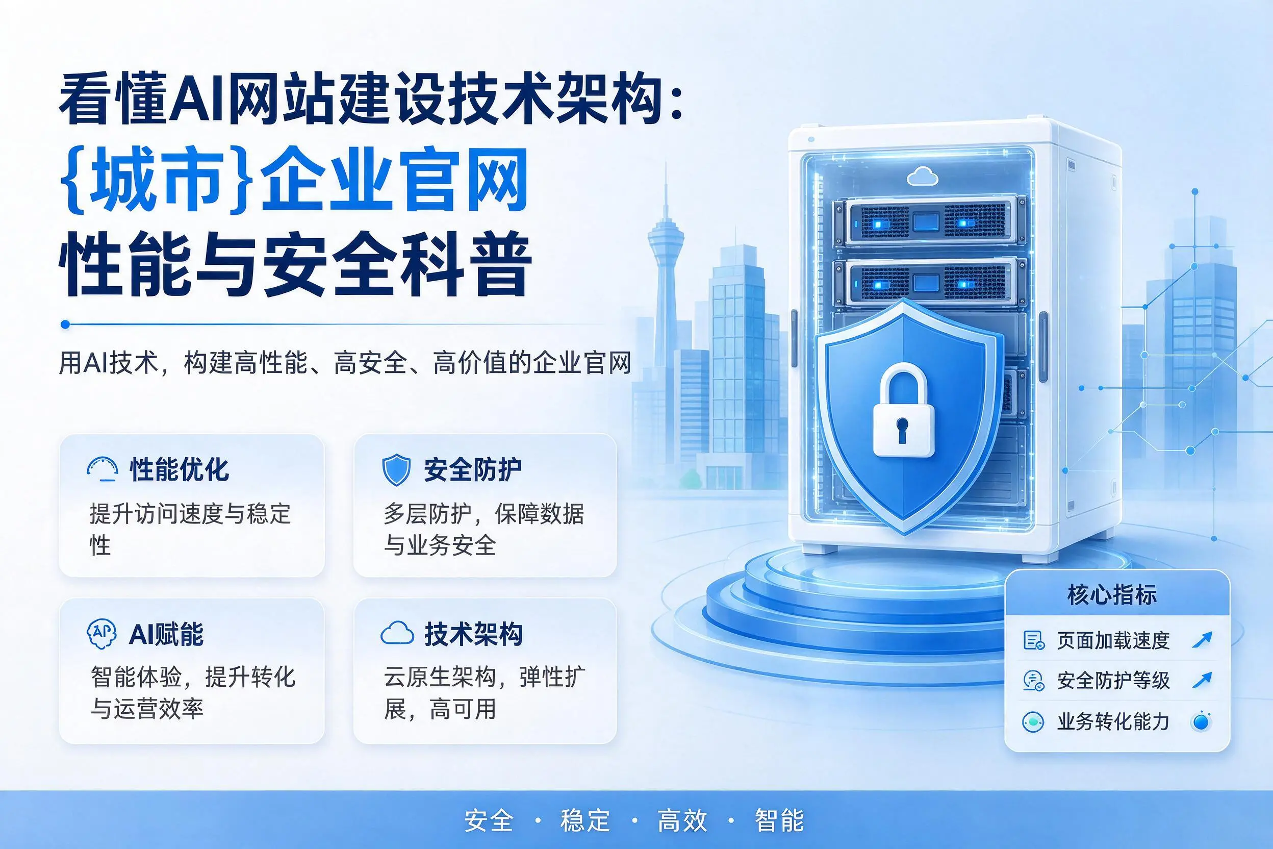 看懂AI网站建设技术架构：宣城企业官网性能与安全科普
