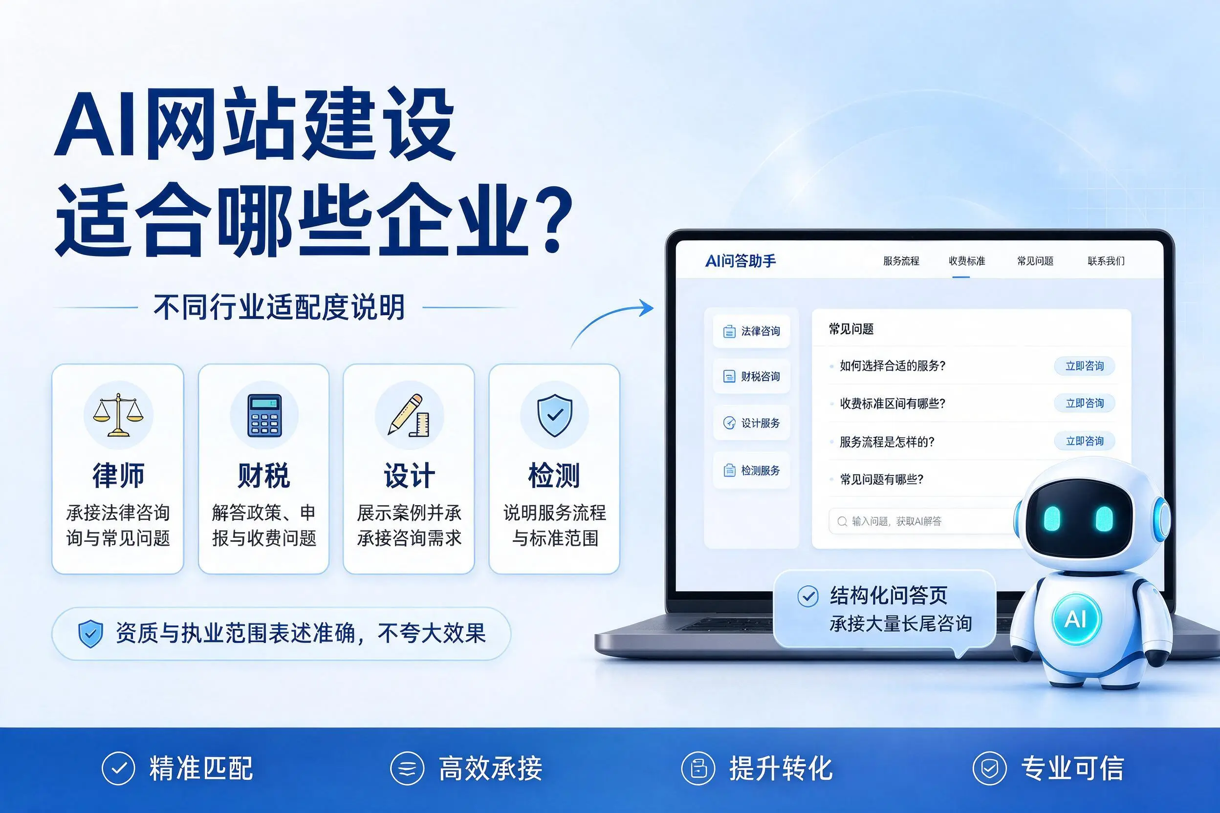 AI网站建设适合哪些企业?宣城不同行业适配度说明